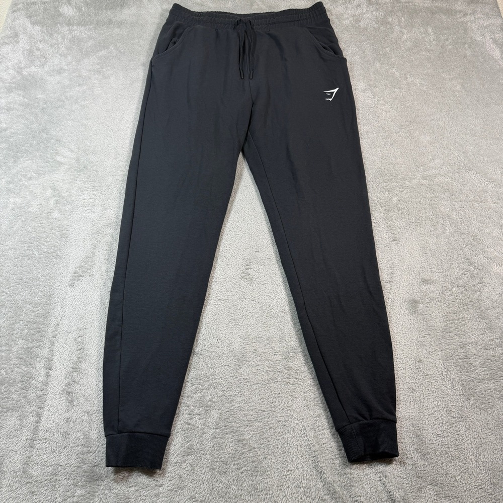 Gymshark Jogger Sweatpants Mens Large Black Drawstring Gym Activewear Athletic‎